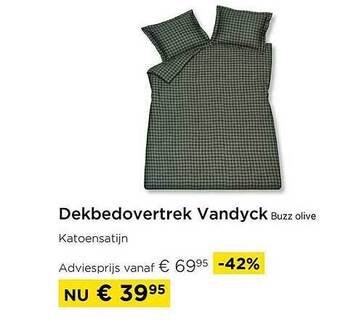Molecule Dekbedovertrek vandyck buzz olive aanbieding