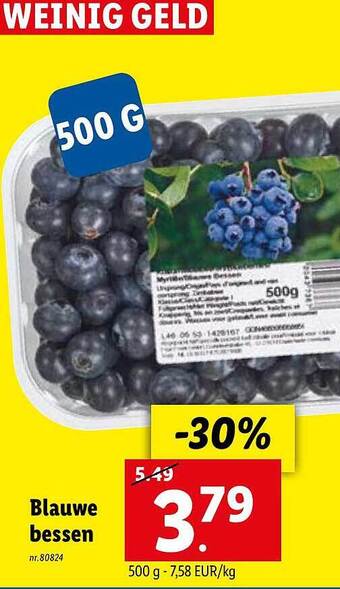 Lidl Blauwe bessen aanbieding