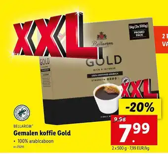 Lidl Bellarom gemalen koffie gold aanbieding