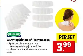 Lidl Sensiplast warmtepleisters of kompressen aanbieding