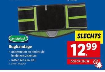 Lidl Sensiplast rugbandage aanbieding
