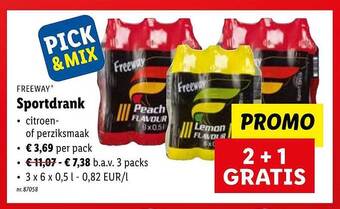 Lidl Freeway sportdrank aanbieding