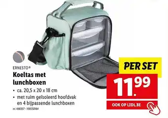 Lidl Ernesto koeltas met lunchboxen aanbieding