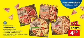 Lidl Trattoria alfredo steenovenpizza's aanbieding