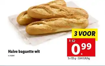 Lidl Halve baguette wit aanbieding