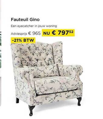 Molecule Fauteuil gino aanbieding