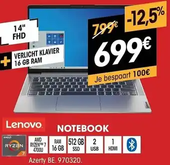 Electro Depot Lenovo notebook aanbieding