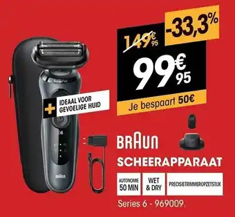 Electro Depot Braun scheerapparaat series 6 - 969009 aanbieding