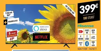 Electro Depot Hisense tv 4h udh aanbieding