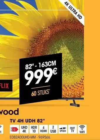 Electro Depot tv 4h udh 82" aanbieding