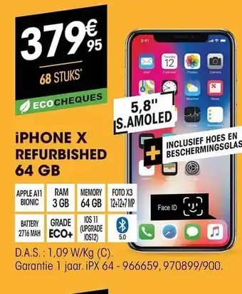 Electro Depot Iphone x refurbished 64 gb aanbieding