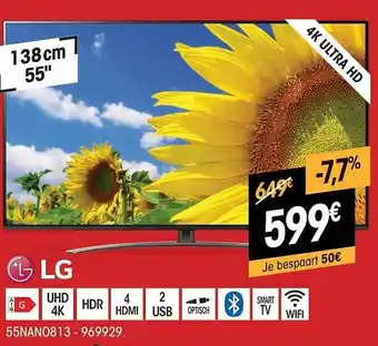 Electro Depot Lg tv 4h udh 55" aanbieding