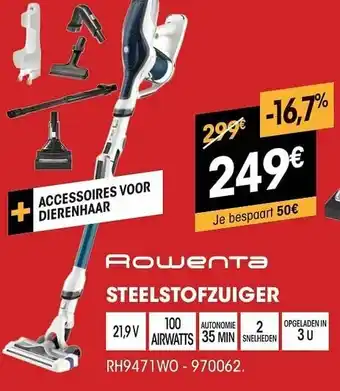 Electro Depot Steelstofzuiger rh9471wo - 970062 aanbieding