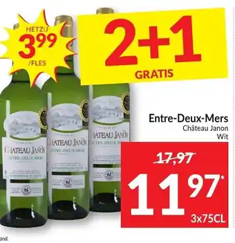 Intermarché Entre-deux-mers 3 x 75 cl chateau janon wit aanbieding