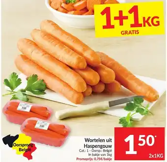 Intermarché Wortelen uit haspengouw 2x1kg aanbieding