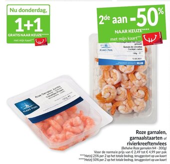 Intermarché Roze garnalen, garnaalstaarten of rivierkreeftenvlees aanbieding
