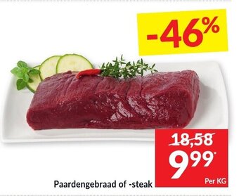 Intermarché Paardengebraad of -steak aanbieding