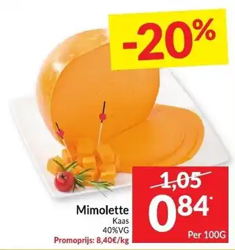 Intermarché Mimolette kaas 100 gram aanbieding
