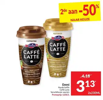 Intermarché Emmi koude koffie caffe latte verschillende soorten 2x230ml aanbieding
