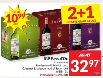 Intermarché Igp pays d'oc 3x3l aanbieding