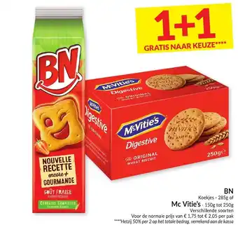 Intermarché Bn koekjes- 285g of mcvities- 150g tot 250g aanbieding
