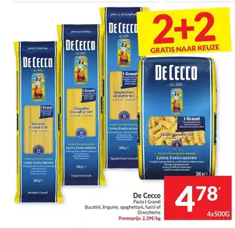 Intermarché De cecco 4x500 gram aanbieding