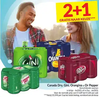 Canada dry, gini, orangina of dr pepper