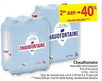 Intermarché Chaudfontaine natuurlijk mineraalwater 6x1,5 liter aanbieding
