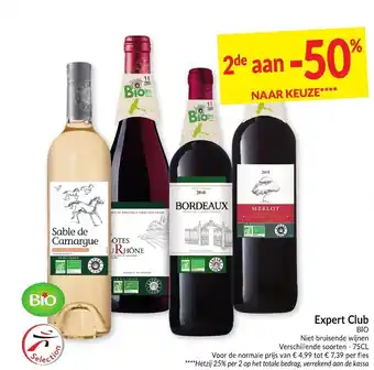 Intermarché Expert club bio 75 cl aanbieding