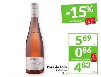Intermarché Rose de loire 75 cl aanbieding