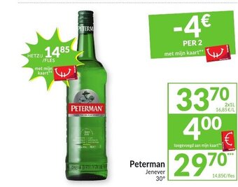 Intermarché Peterman jenever aanbieding