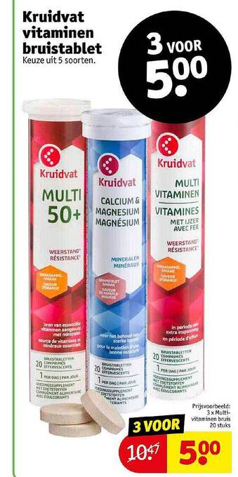 Kruidvat Kruidvat vitaminen bruistablet aanbieding