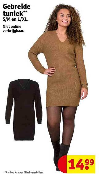 Kruidvat Gebreide tuniek aanbieding