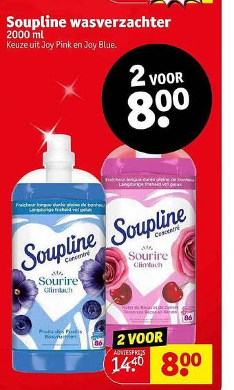 Kruidvat Soupline wasverzachter aanbieding