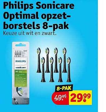 Kruidvat Philips sonicare optimal opzetborstels 8pak aanbieding
