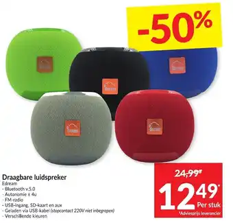 Intermarché Draagbare luidspreker aanbieding