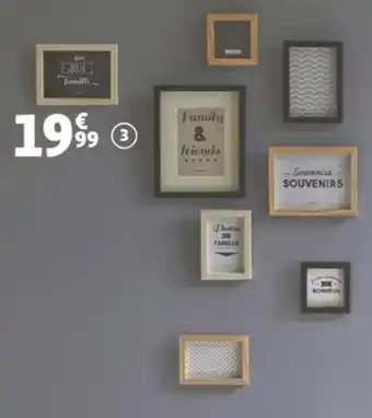 Auchan Lot 8 Cadres Bois/Noir aanbieding