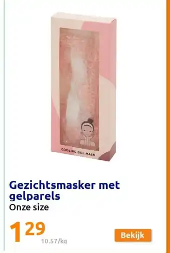 Action Gezichtsmasker met gelparels One size aanbieding