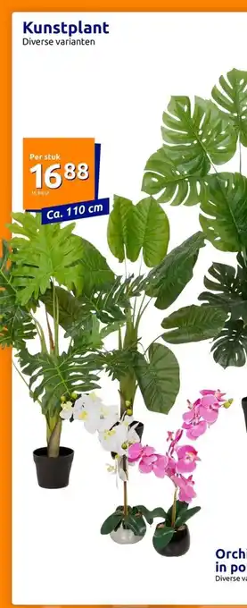 Action Kunstplant Diverse varianten 110 cm per stuk aanbieding