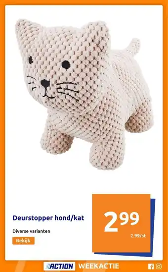 Deurstopper hond/kat Diverse varianten