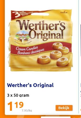 Action Werther's Original 3 x 50 gram aanbieding