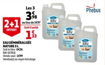 Auchan Eau Demineralisee Nature 5L aanbieding