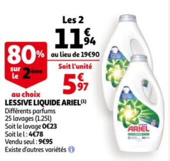 Auchan Lessive Liquide Ariel aanbieding