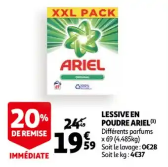 Auchan Lessive En Poudre Ariel aanbieding
