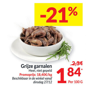 Intermarché Grijze garnalen aanbieding