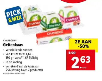 Lidl Chavroux Geitenkaas aanbieding