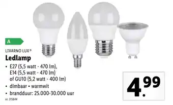 Lidl Livarno Lux Ledlamp aanbieding