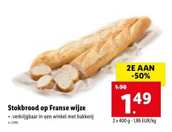 Lidl Stokbrood op Franse wijze aanbieding