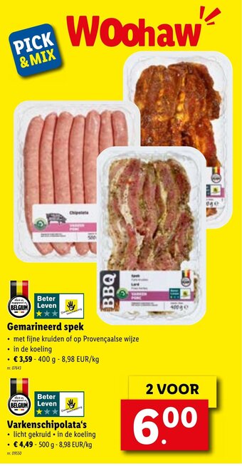Lidl Gemarineerd spek aanbieding