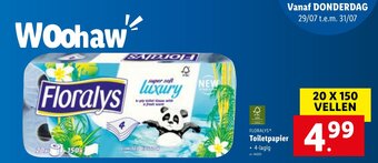 Lidl Floralys Toiletpapier aanbieding